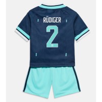 Stroje piłkarskie Niemcy Antonio Rudiger #2 Koszulka Wyjazdowej dla dzieci MŚ 2026 Krótki Rękaw (+ szorty)